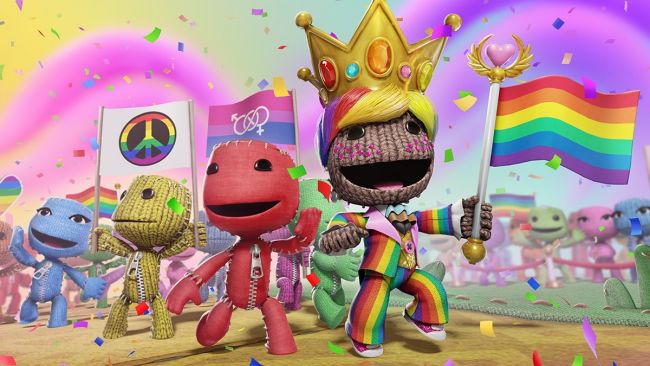 Sony firar pride med regnbågs-Sackboy
