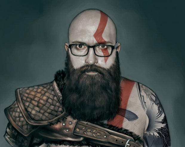 Jag målar Kratos... Typ.