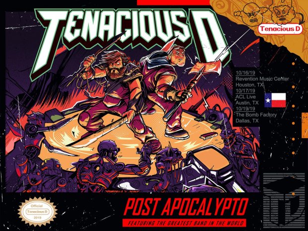 Tenacious D:s fantastiska SNES-konsertaffisch